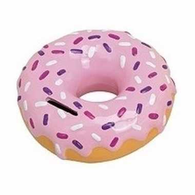 Donut spaarpot roze