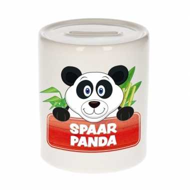 Kinder spaarpot met panda print 9 cm