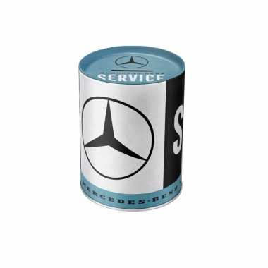 Mercedes-benz service spaarpot zwart 14 x 11 cm