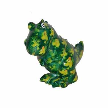 Spaarpot dinosaurus 17 cm groen