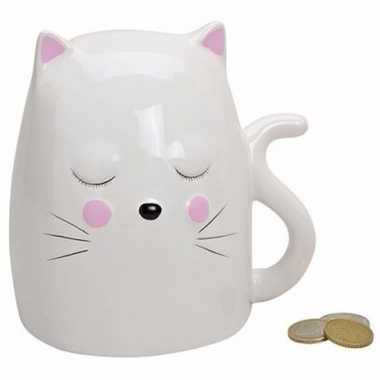 Spaarpot witte kat / poes