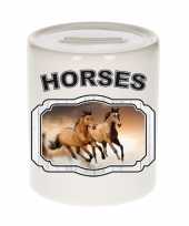 Dieren bruin paard spaarpot horses paarden spaarpotten kinderen 9 cm