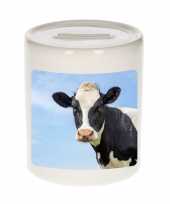Dieren foto spaarpot koe 9 cm koeien spaarpotten jongens en meisjes
