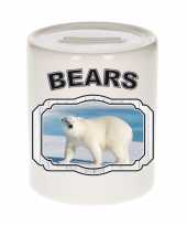 Dieren grote ijsbeer spaarpot bears ijsberen spaarpotten kinderen 9 cm