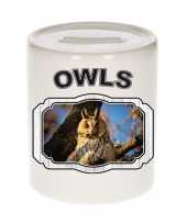 Dieren ransuil spaarpot owls uilen spaarpotten kinderen 9 cm