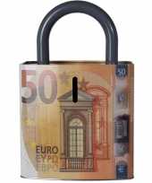 Oranje spaarpot 50 euro biljet 25 cm