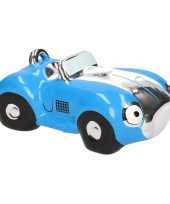 Spaarpot blauwe sportauto cabriolet 14 cm
