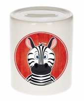 Zebra spaarpot voor kinderen 9 cm